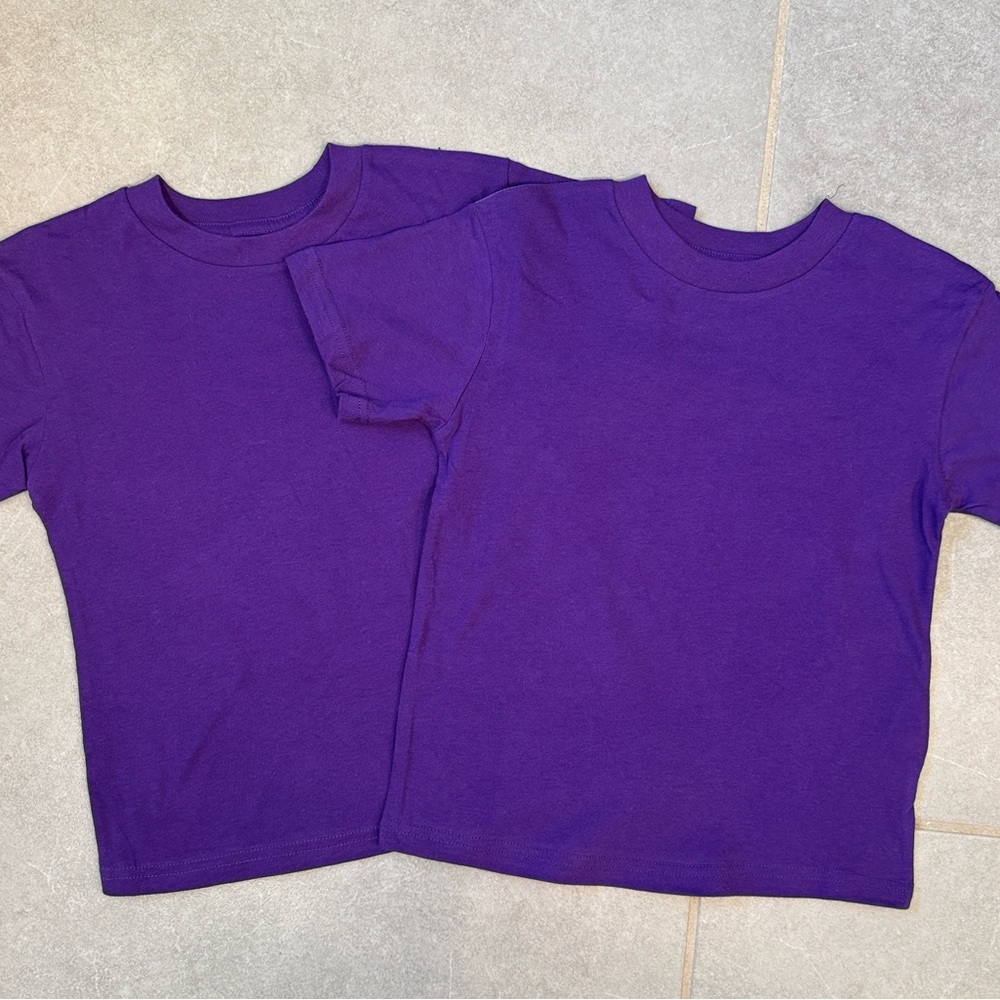 💜3/$15 Adidas Purple Kids T-Shirts (2) - New without tags